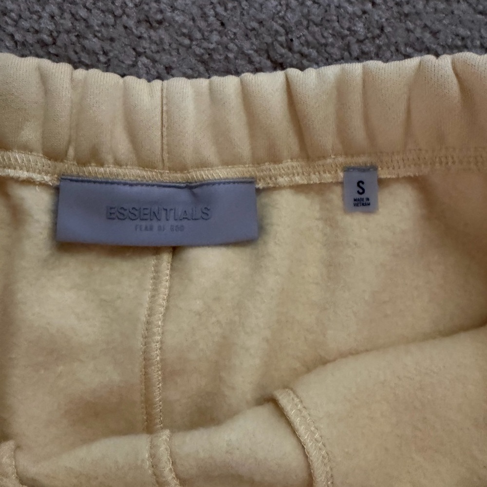 Fear of God Essentials Yellow Hoodie and Shorts Set - Picture 3 of 7